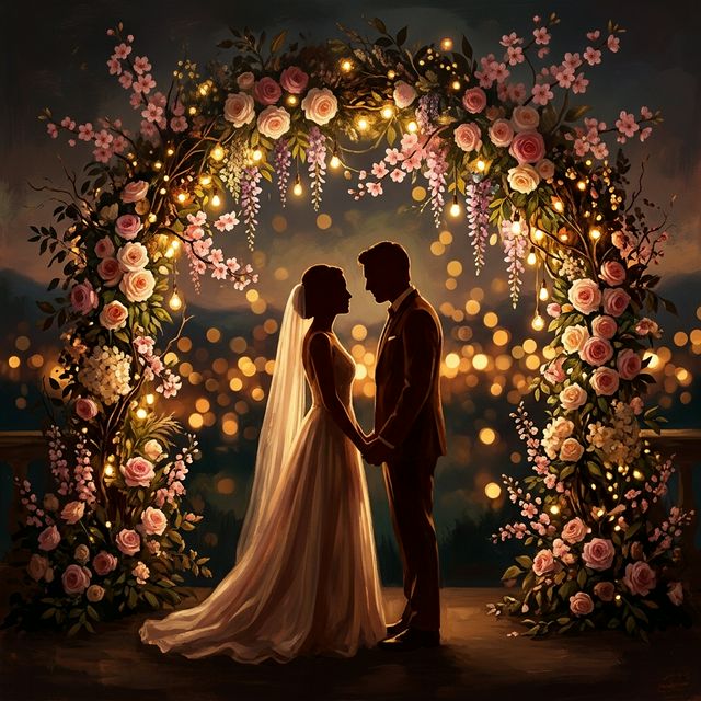 Wedding couple illustration